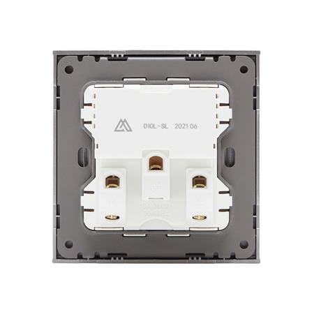 ชุดเต้ารับเดี่ยว 3 ขา SAHN D10L-SL สีเงิน_3