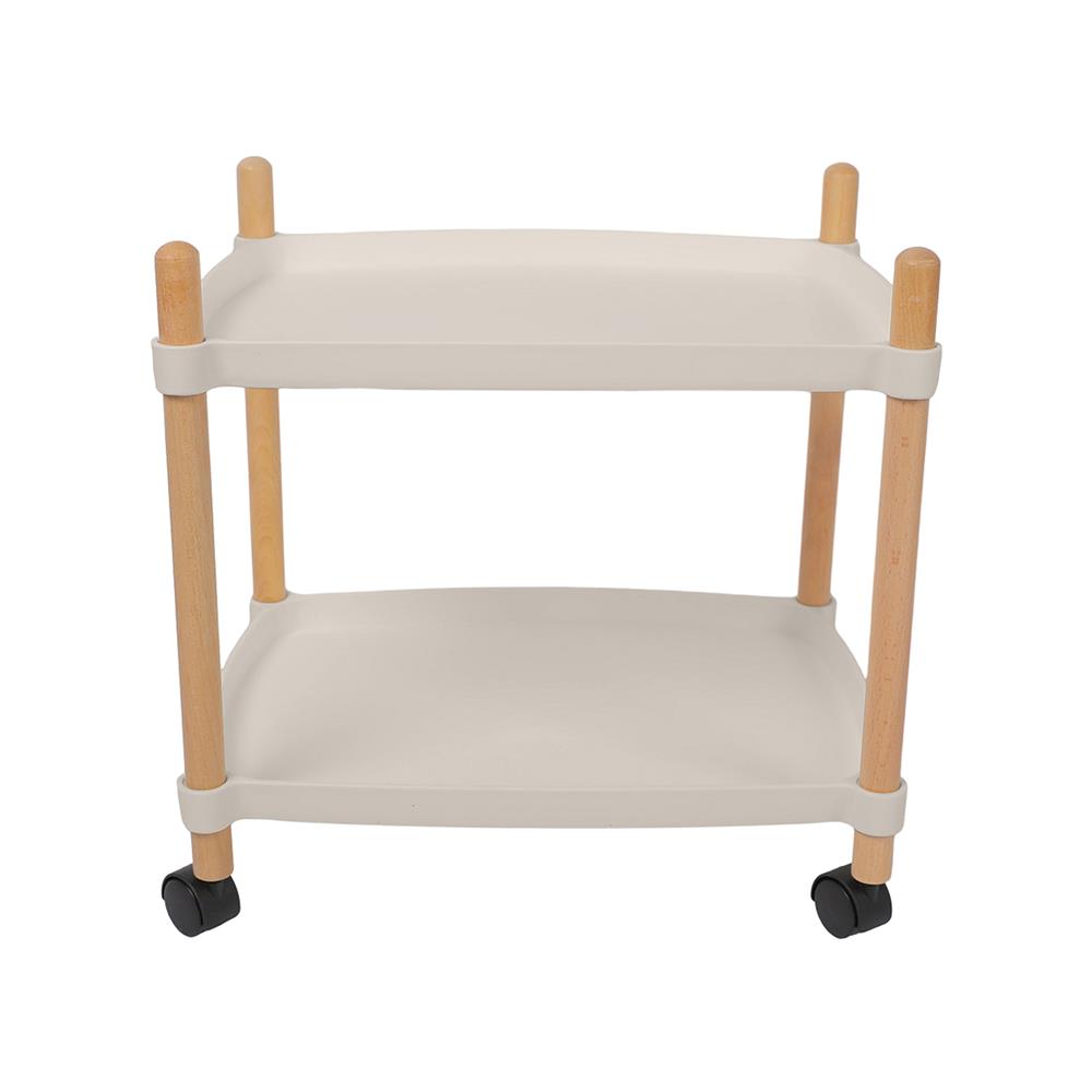 ชั้นวาง 2 ชั้น มีล้อ STACKO FOREST 47x31x52 ซม. สี TAUPE