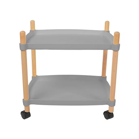 ชั้นวาง 2 ชั้น มีล้อ STACKO FOREST 47x31x52 ซม. สีเทา_2