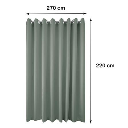 ผ้าม่าน EYELET HOME LIVING STYLE TROOPER UV 270X220 ซม. สีเทา_6