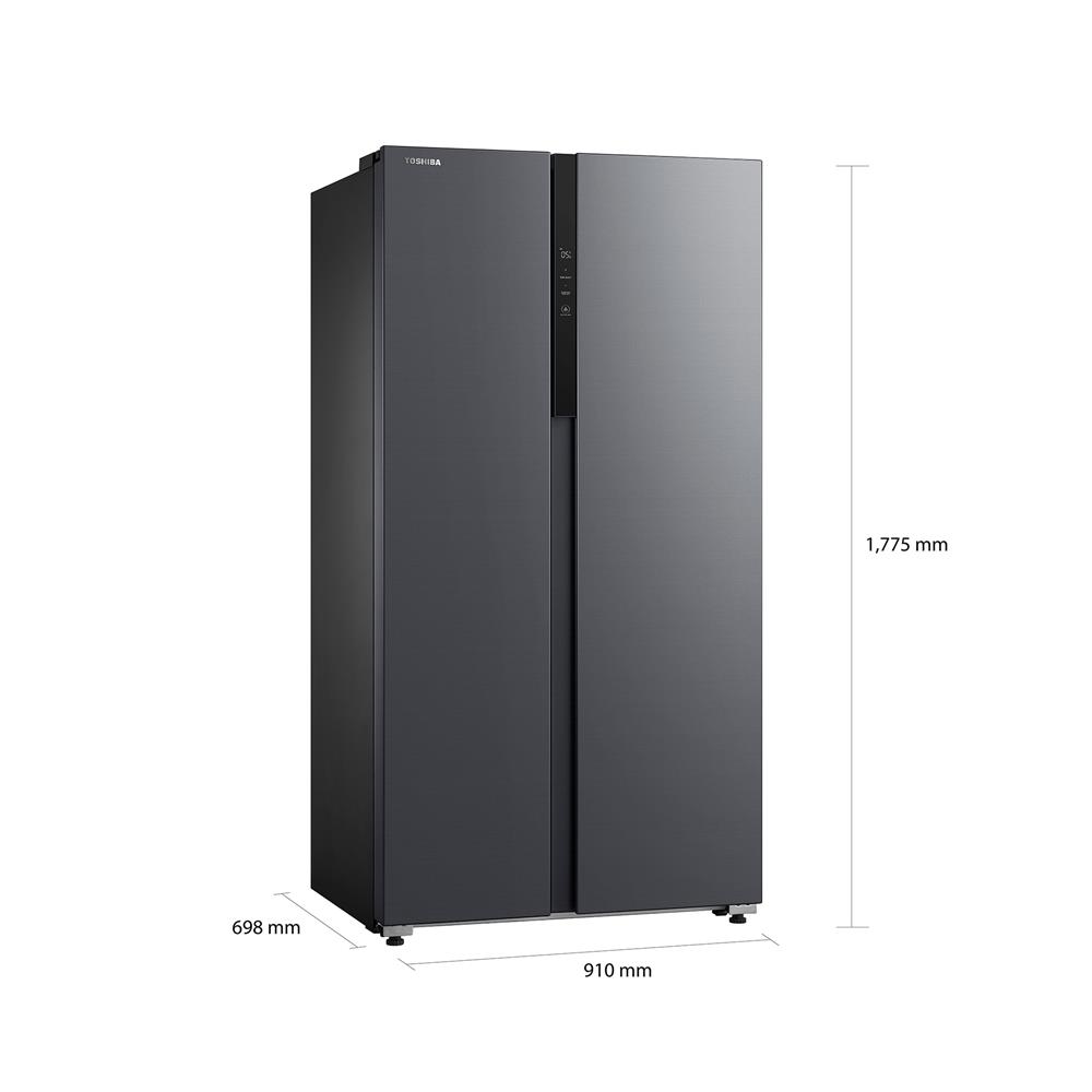 ตู้เย็น SIDE BY SIDE TOSHIBA GR-RS780WI-PMT(06) 20.6 คิว สีเทา อินเวอร์เตอร์