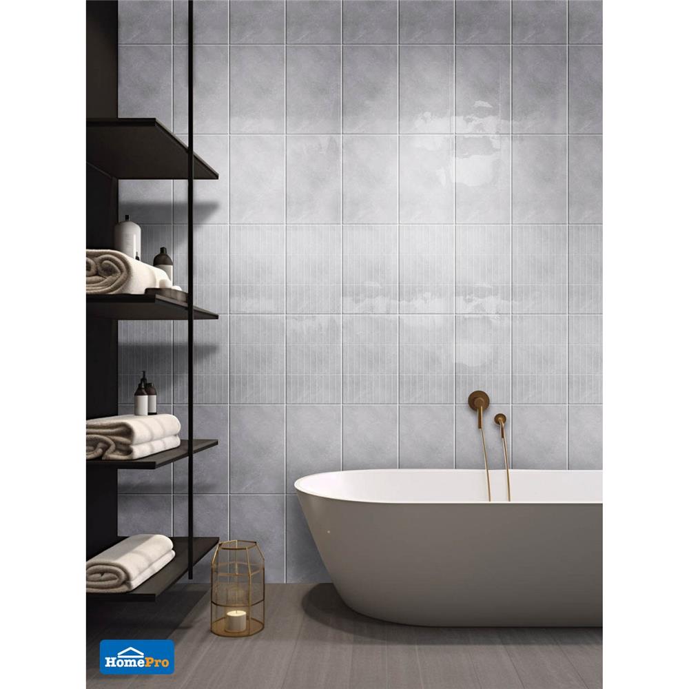 กระเบื้องผนัง 10x16 นิ้ว DURAGRES ลาร่า เกรย์ A 1 ตร.ม.