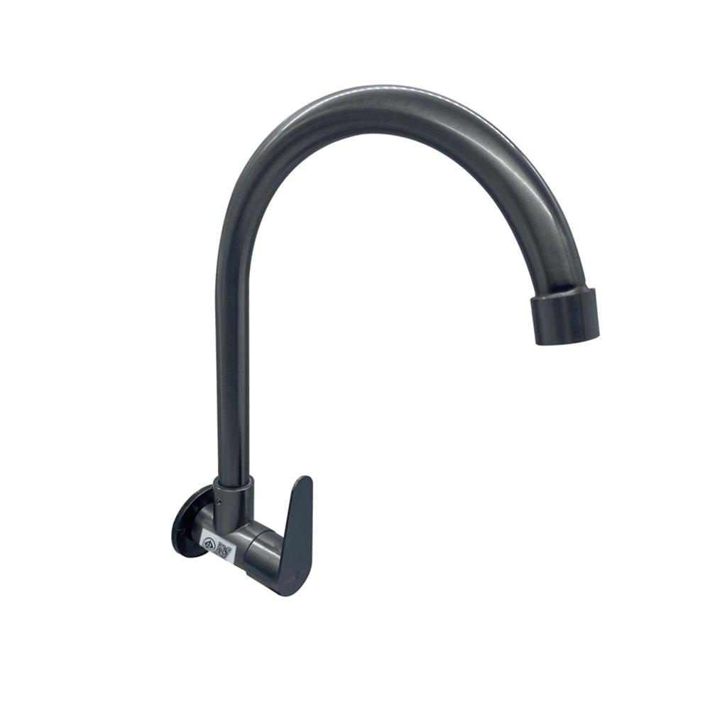 ก๊อกซิงค์เดี่ยวติดผนัง LUZERN LS-1304K สีเทา