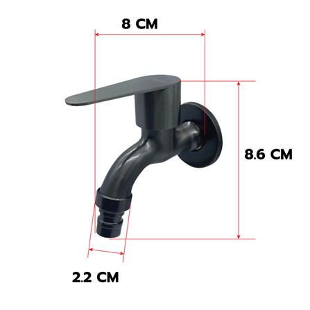 ก๊อกล้างพื้น 1 ทาง LUZERN LS-1302K สีเทา_1