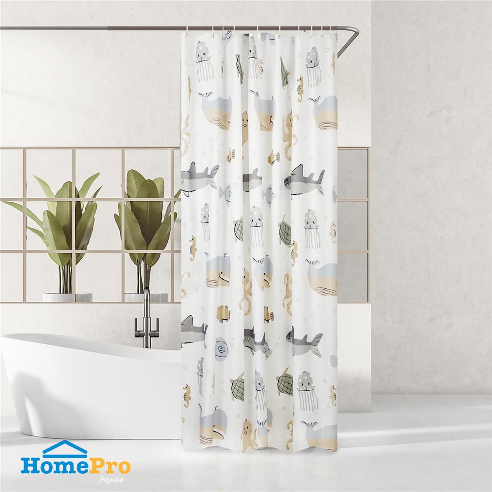 ม่านห้องน้ำ POLYESTER MOYA ACS23464A 180X180 ซม.