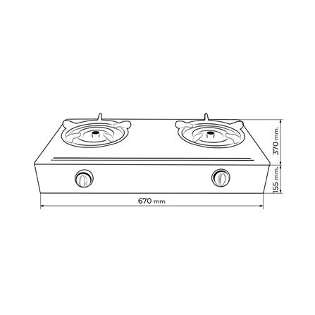 เตาแก๊สตั้งโต๊ะ 2 หัวแก๊ส LINEA MR GMX.1 2G_4