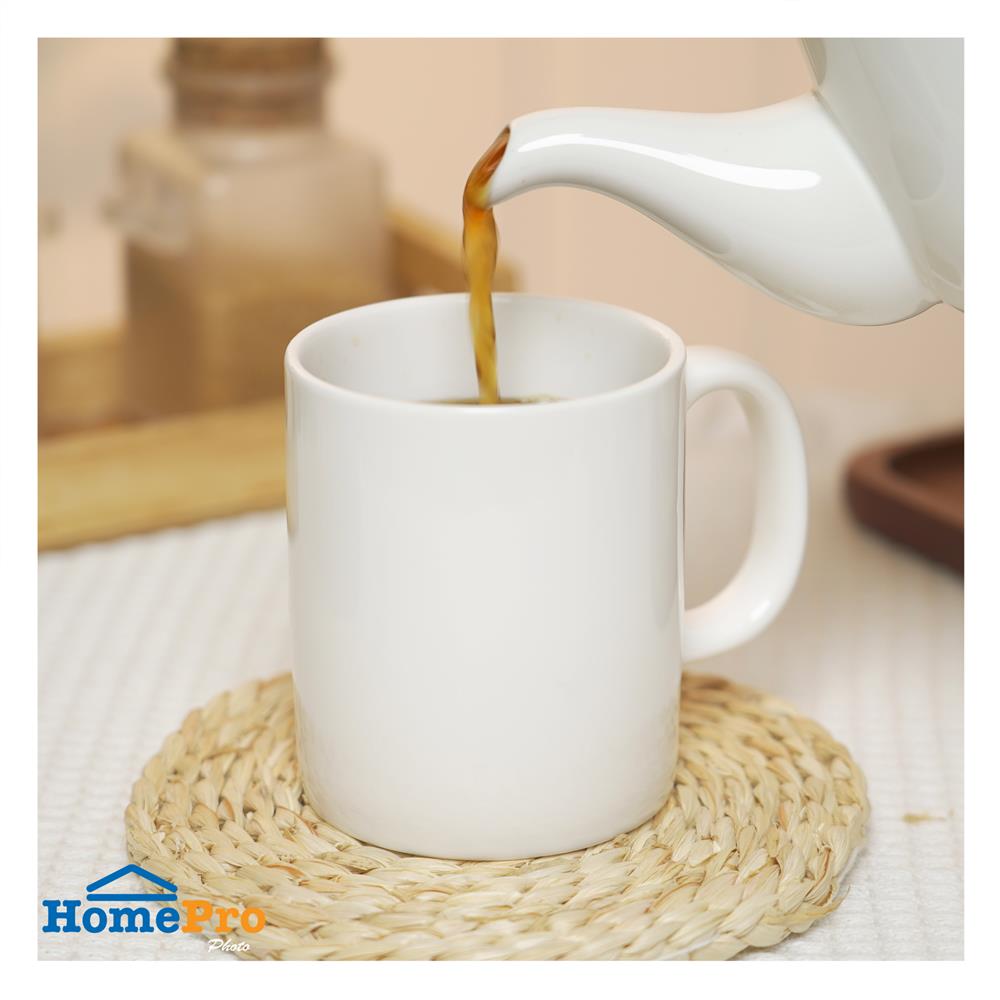 ถ้วยหู PORCELAIN 350 มล. KECH SNOW BASIC สีขาว