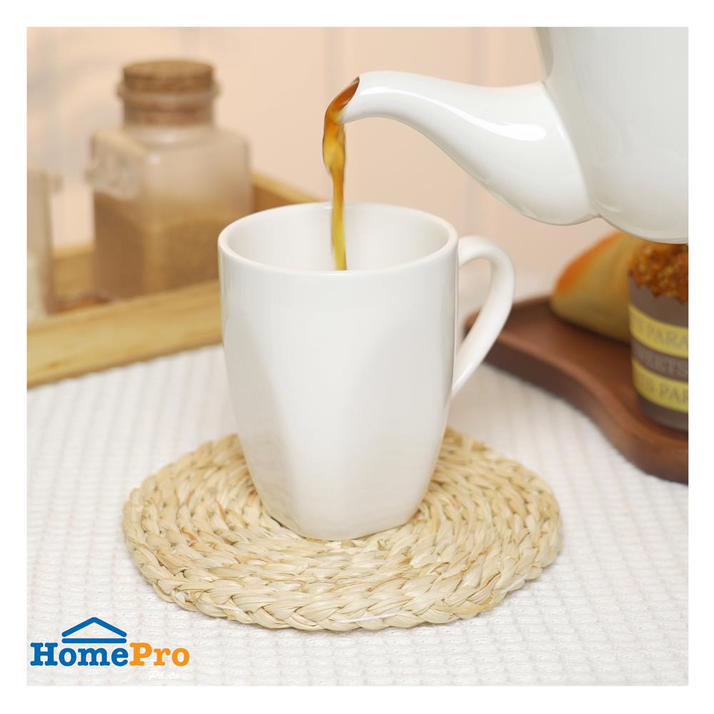 ถ้วยหู PORCELAIN 300 มล. KECH SNOW PETAL สีขาว