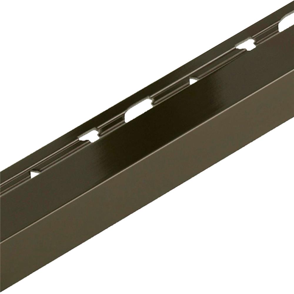 คิ้วอะลูมิเนียมแบบเหลี่ยม DP 14 มม. 2 ม. สีโอ๊คไฮกลอส