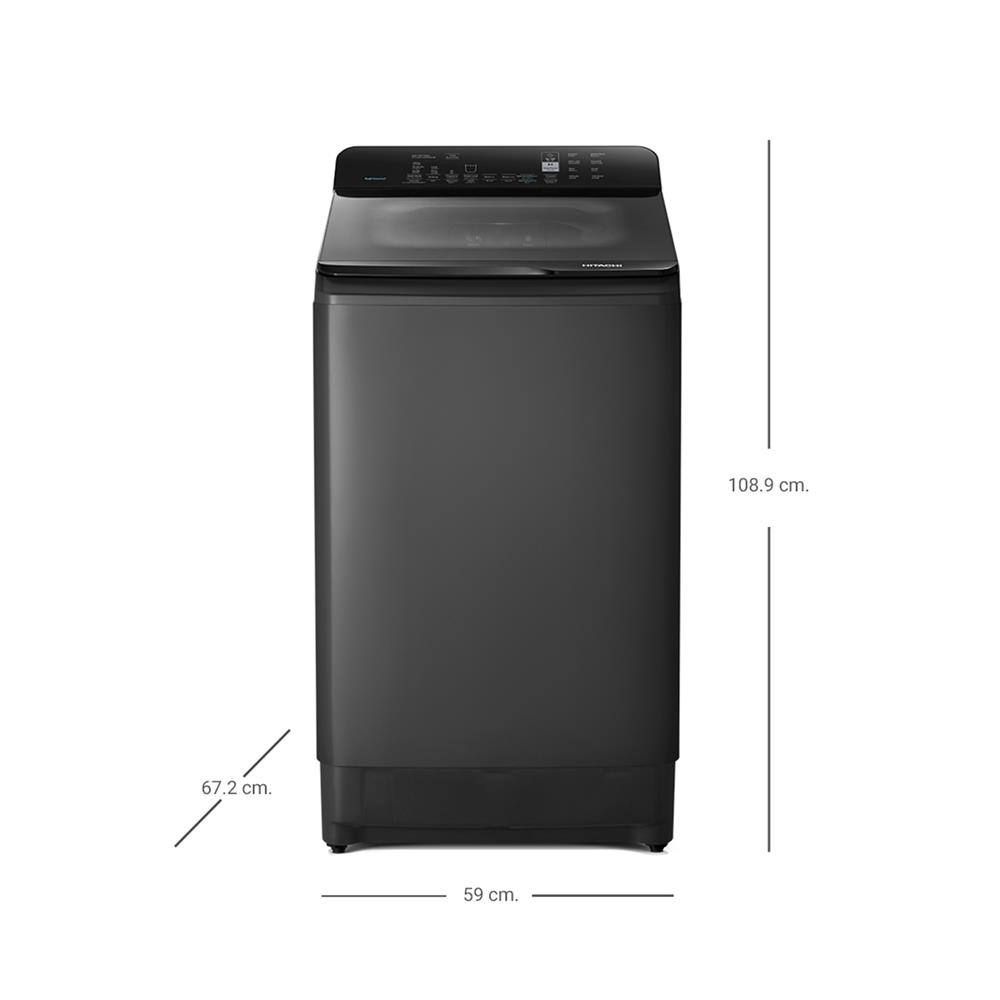 เครื่องซักผ้าฝาบน HITACHI LTL12MVW0T GG 12 กก. อินเวอร์เตอร์ สีเทา