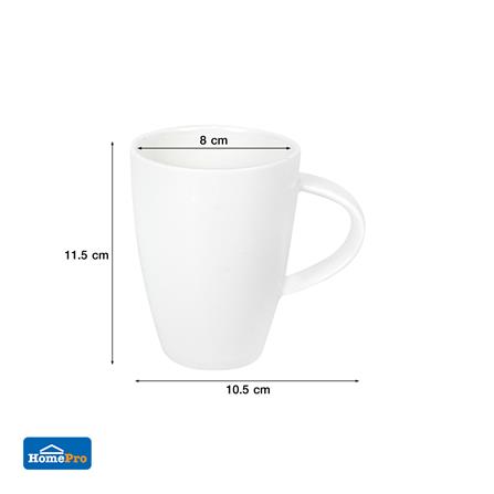 ถ้วยหู PORCELAIN 300 มล. KECH SNOW YU สีขาว_5