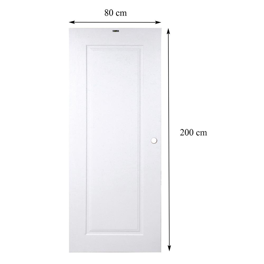 ประตูภายนอก UPVC AZLE PZN4 80X200 ซม. สีขาว เจาะลูกบิด