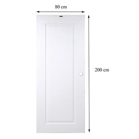 ประตูภายนอก UPVC AZLE PZN4 80X200 ซม. สีขาว เจาะลูกบิด_7