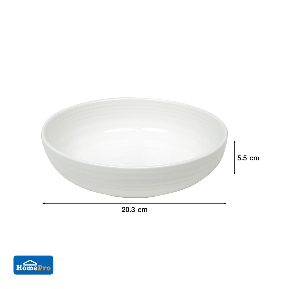 ชาม PORCELAIN 8 นิ้ว KECH SNOW LINE