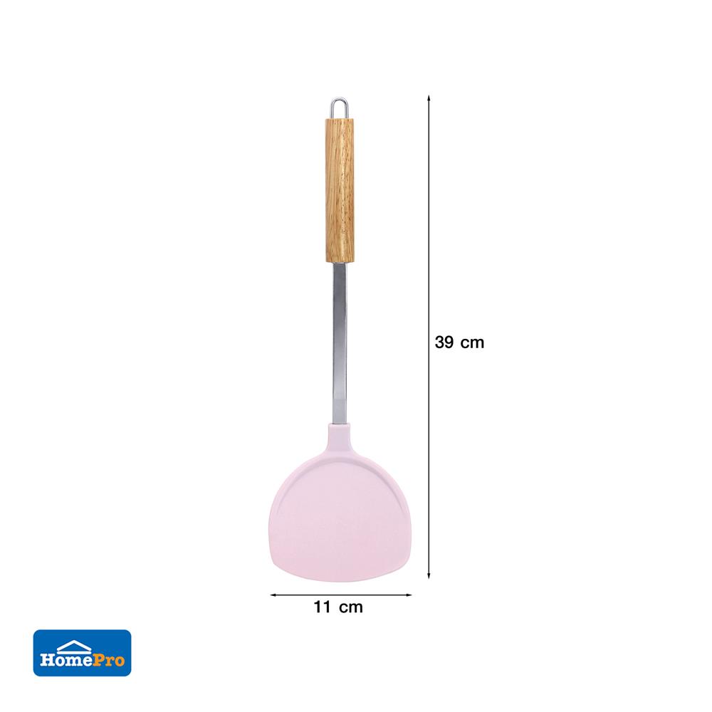 ตะหลิวจีนโค้ง 39 ซม. KECH PINKY ด้ามไม้
