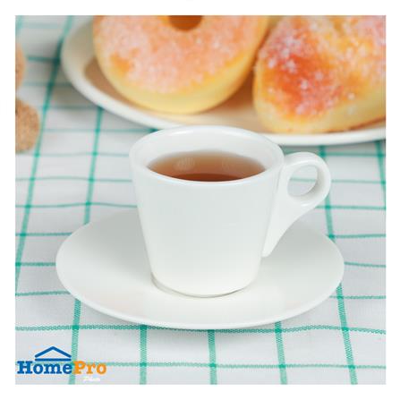 ชุดถ้วยกาแฟ PORCELAIN 90 มล. KECH SNOW CONE สีขาว_3
