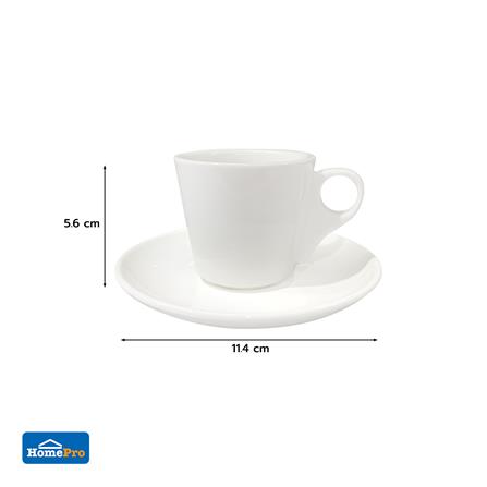 ชุดถ้วยกาแฟ PORCELAIN 90 มล. KECH SNOW CONE สีขาว_4