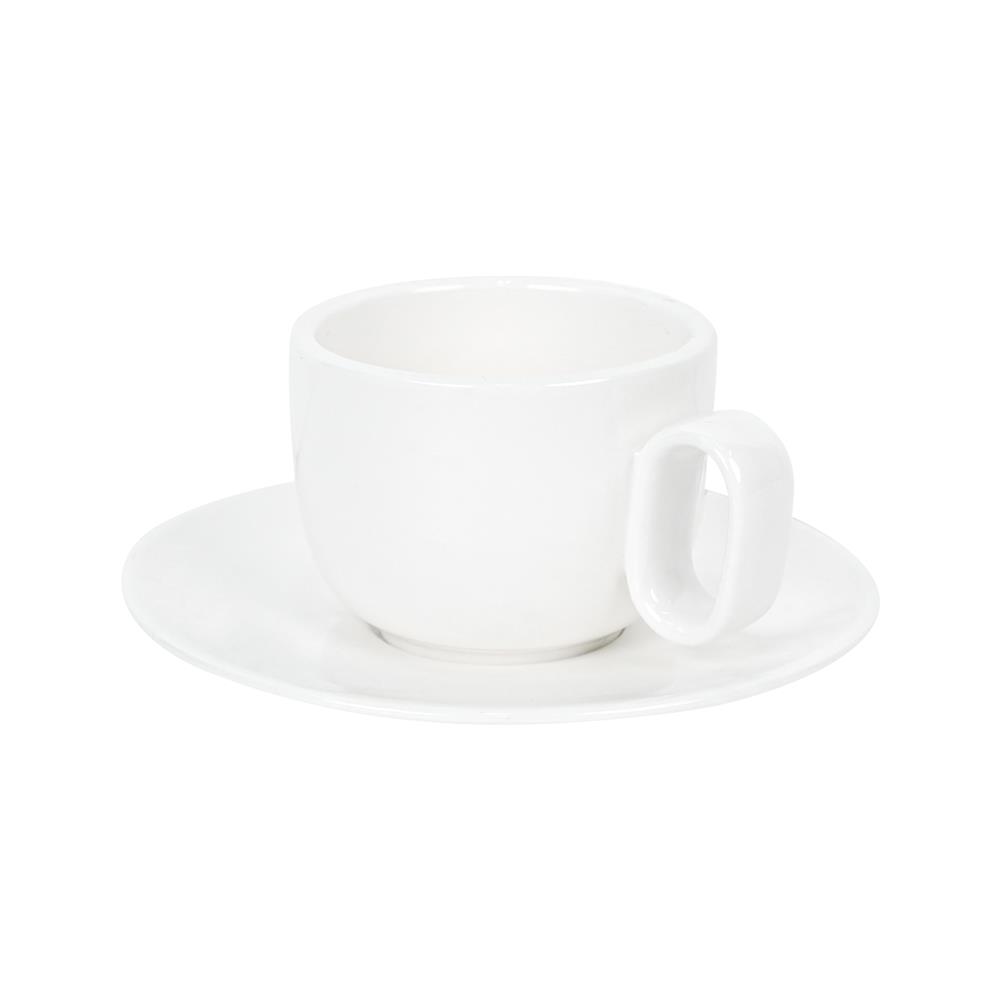 ชุดถ้วยกาแฟ PORCELAIN 90 มล. KECH SNOW MIN สีขาว