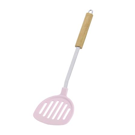 ตะหลิวจีนมีร่อง 39 ซม. KECH PINKY ด้ามไม้_1