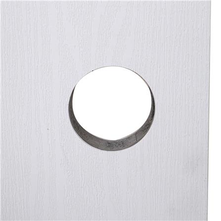 ประตูภายนอก UPVC AZLE PZN5 80X200 ซม. สีขาว เจาะลูกบิด_2