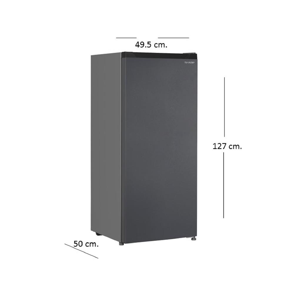 ตู้เย็น 1 ประตู SHARP SJ-F17ST-DK 6 คิว สีเงินเข้ม