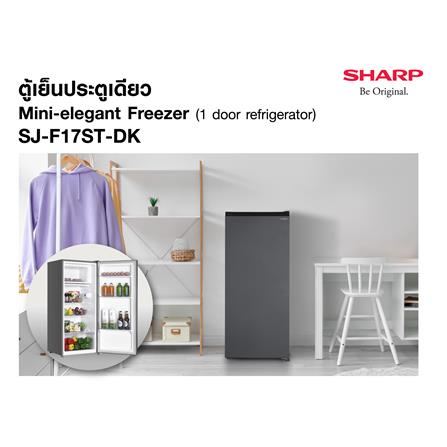 ตู้เย็น 1 ประตู SHARP SJ-F17ST-DK 6 คิว สีเงินเข้ม_5