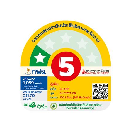 ตู้เย็น 1 ประตู SHARP SJ-F17ST-DK 6 คิว สีเงินเข้ม_4