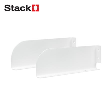 แขนรับชั้นเหล็ก STACKO FLEXI 20 ซม. ขอบสูง สีขาว (L,R)_0