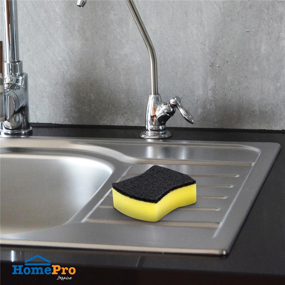 ฟองน้ำพร้อมใยขัด ACCO C-NAMI 10.2x8.1x3 ซม. แพ็ก 5 ชิ้น