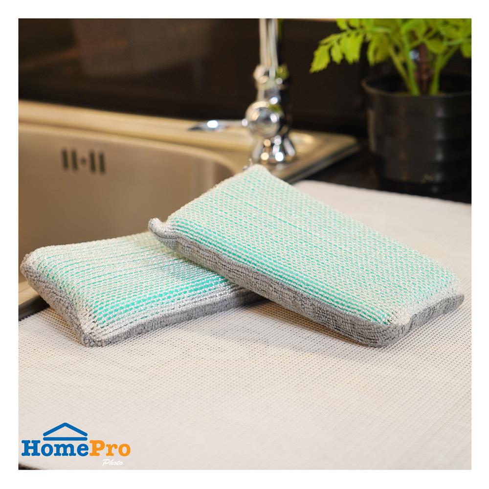 ฟองน้ำพร้อมผ้าโพลีเอสเตอร์ ACCO C-NAMI 16x8.5x2 ซม. แพ็ก 3 ชิ้น