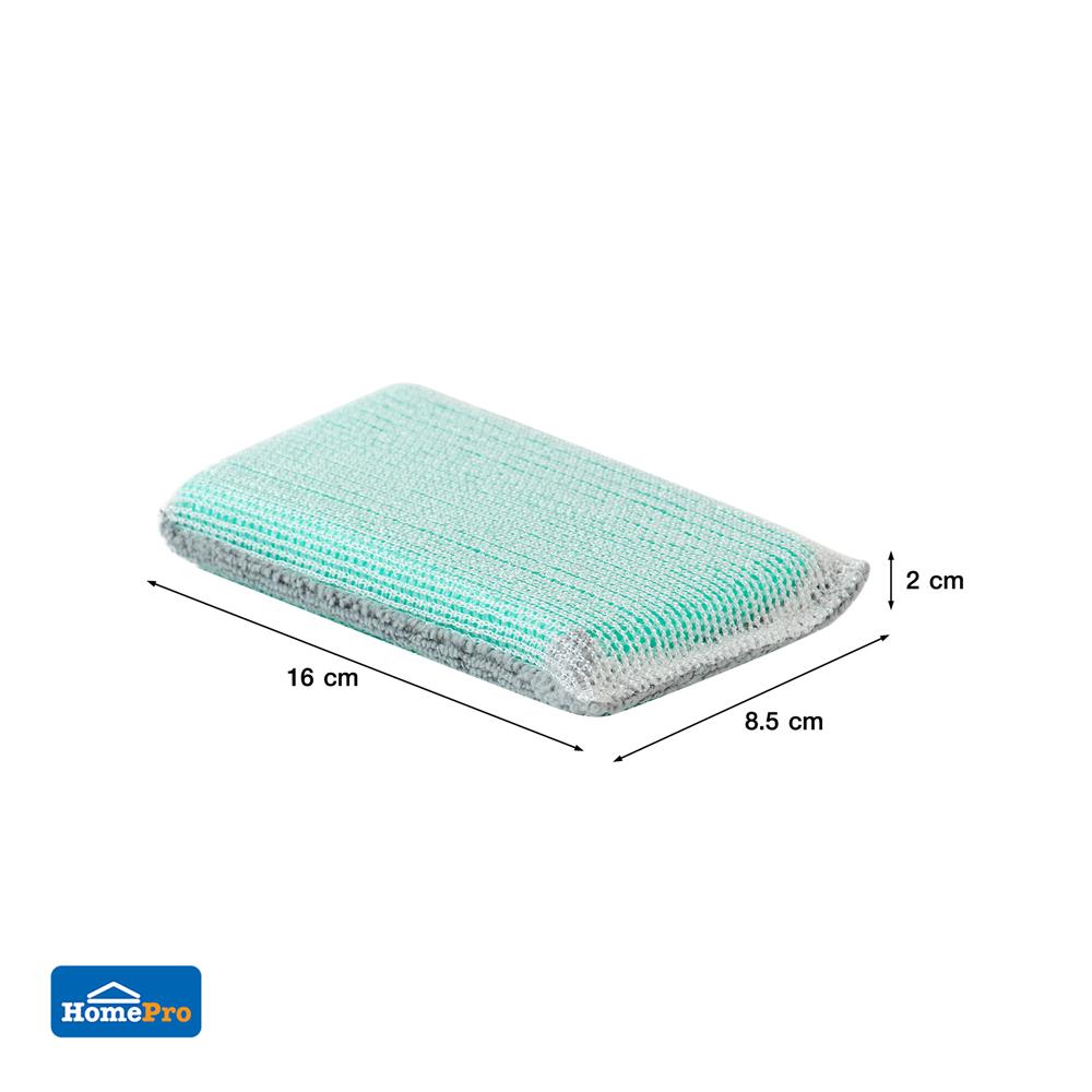 ฟองน้ำพร้อมผ้าโพลีเอสเตอร์ ACCO C-NAMI 16x8.5x2 ซม. แพ็ก 3 ชิ้น