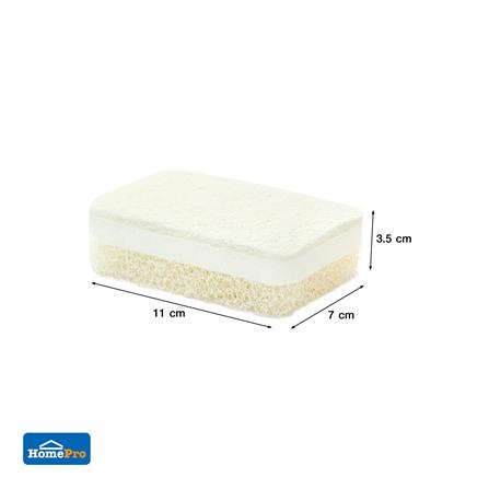 ฟองน้ำพร้อมใยขัดหนา 3 ชั้น ACCO C-NAMI 11x7x3.5ซม. แพ็ก 5 ชิ้น_6