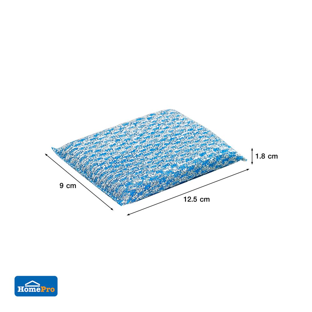 ฟองน้ำหุ้มตาข่ายซิลเวอร์ ACCO C-NAMI 12.5x9x1.8 ซม. แพ็ก 4 ชิ้น