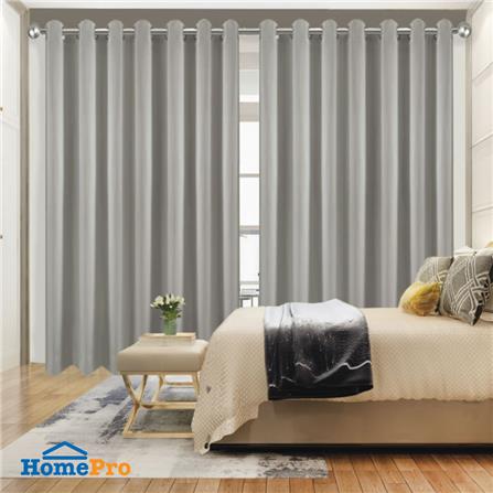 ผ้าม่าน EYELET HOME LIVING STYLE DARIO UV 260X220 ซม. สีเทา_3