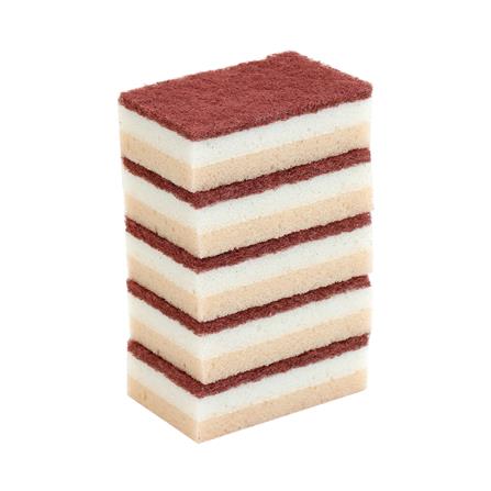 ฟองน้ำเซลลูโลสพร้อมใยขัด 3 ชั้น ACCO C-NAMI 11x7x3.5 ซม. แพ็ก 5 ชิ้น_2