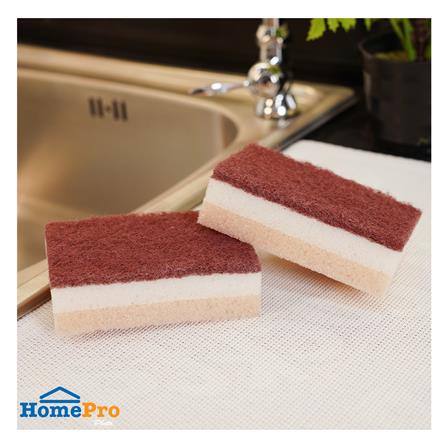 ฟองน้ำเซลลูโลสพร้อมใยขัด 3 ชั้น ACCO C-NAMI 11x7x3.5 ซม. แพ็ก 5 ชิ้น_4