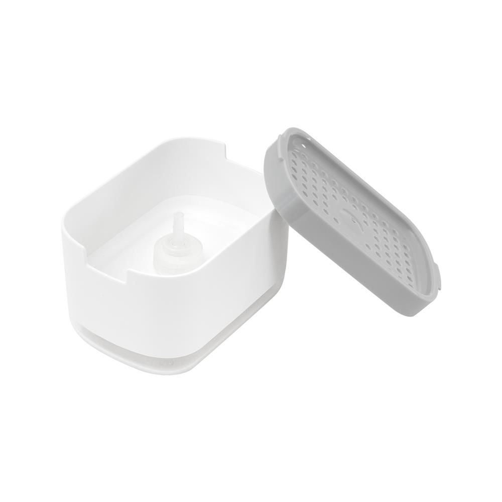 กล่องวางฟองน้ำพร้อมกดน้ำยาล้างจาน ACCO 330 มล. สีขาว