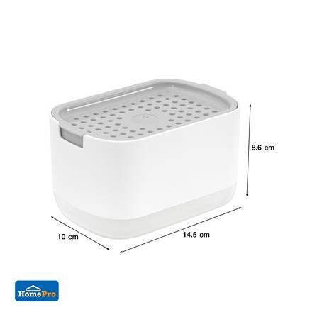 กล่องวางฟองน้ำพร้อมกดน้ำยาล้างจาน ACCO 330 มล. สีขาว_7