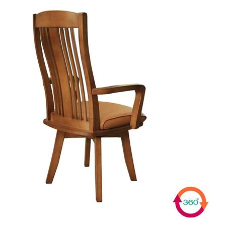 เก้าอี้ห้องอาหารหมุนได้ FURDINI SYMPHONY สี LIGHT WALNUT_2