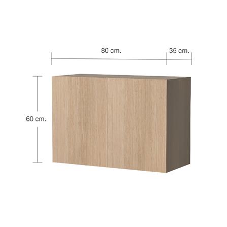 ตู้แขวนคู่ CABIN JUNO 80x60 ซม. สีบีช_5