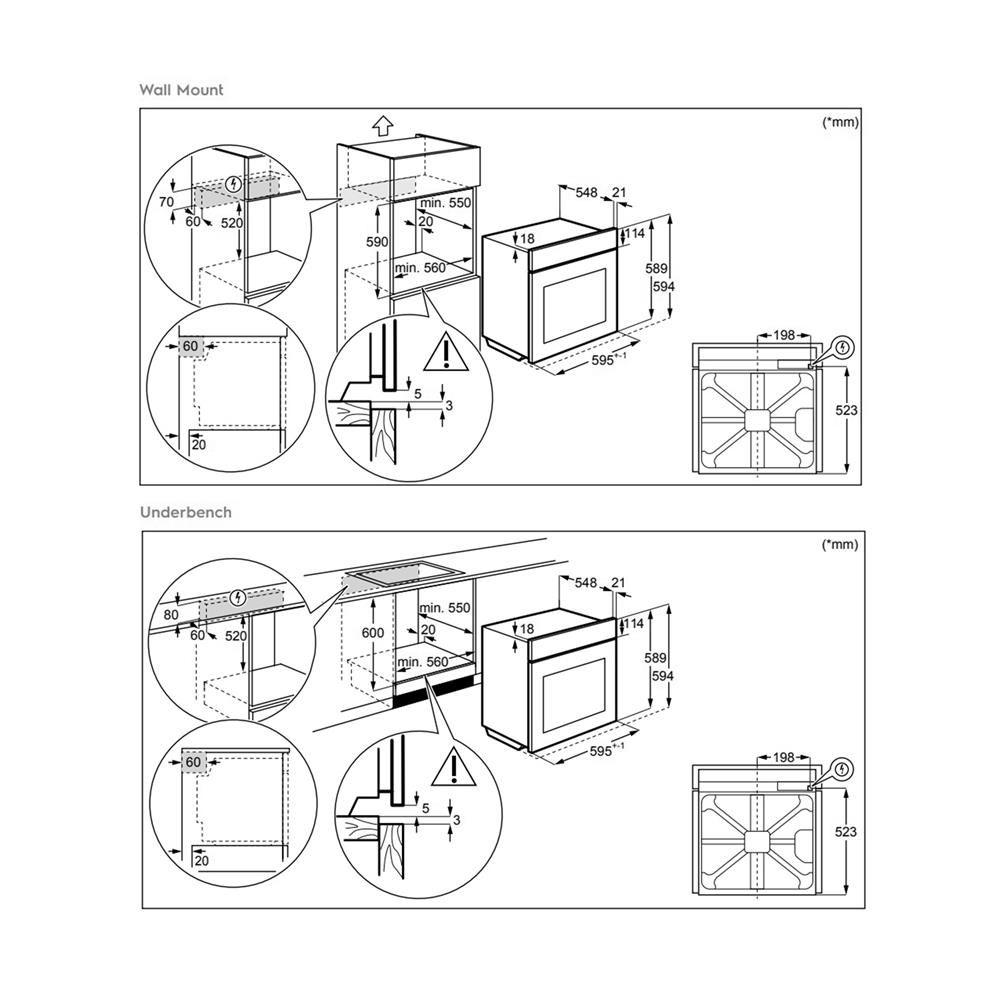 เตาอบฝังดิจิทัล ELECTROLUX KOIGH00KA2