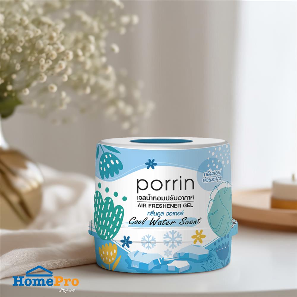 เจลปรับอากาศ PORRIN COOL WATER 180 กรัม แพ็ก 3 ชิ้น