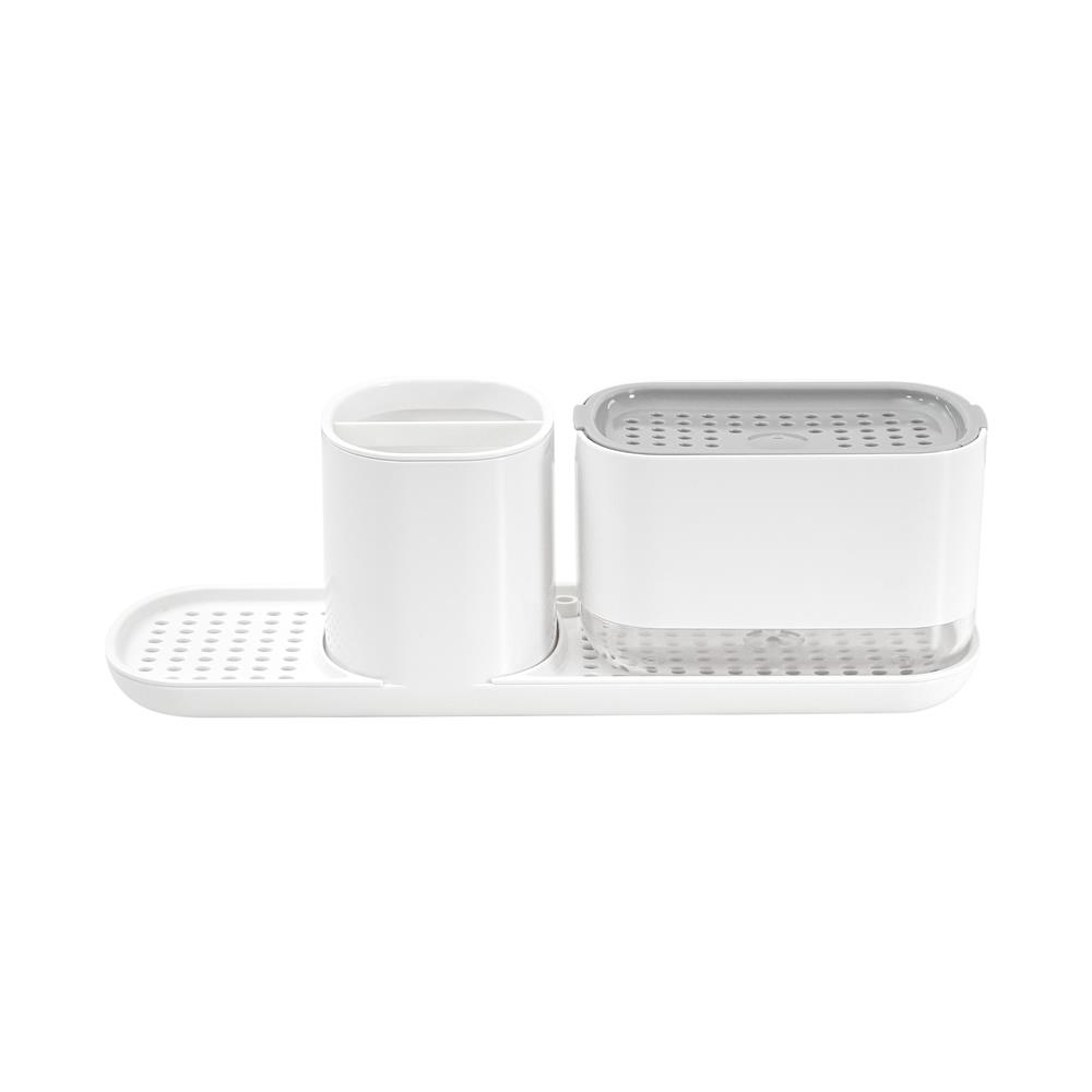 กล่องวางฟองน้ำพร้อมกดน้ำยาและที่ใส่แปรง ACCO 500 มล. สีขาว