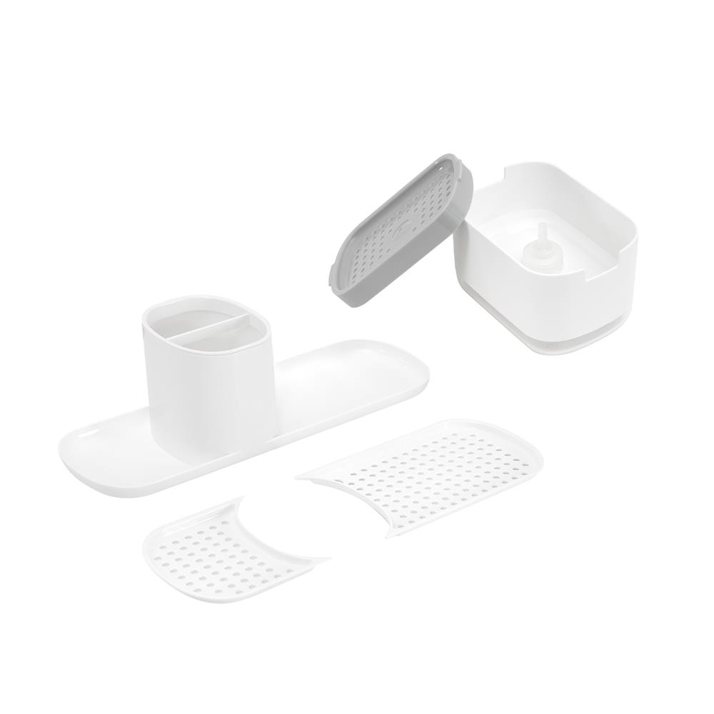 กล่องวางฟองน้ำพร้อมกดน้ำยาและที่ใส่แปรง ACCO 500 มล. สีขาว