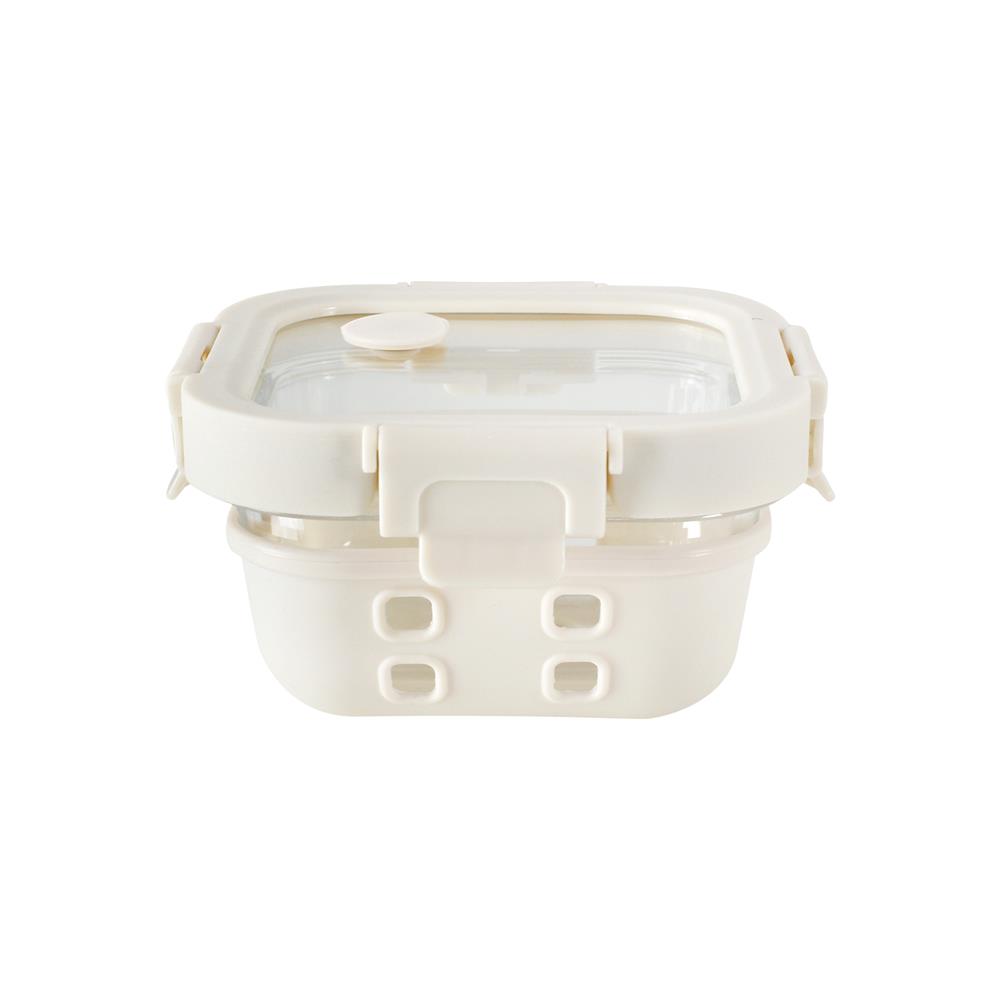 กล่องอาหารแก้ว KECH PEARLA 0.32 ลิตร สีครีม