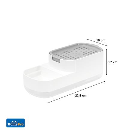 กล่องวางฟองน้ำและกดน้ำยาล้างจาน ACCO 600 มล. สีขาว_8