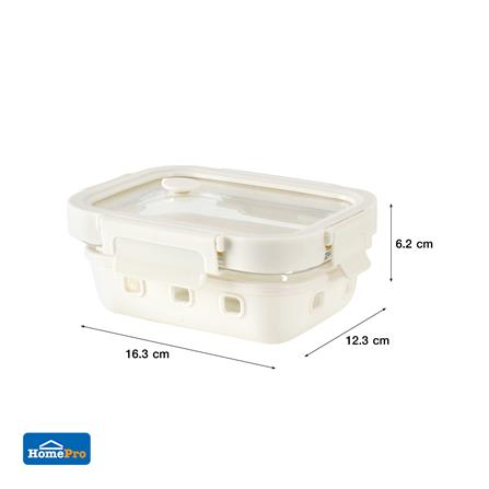 กล่องอาหารแก้ว KECH PEARLA 0.37 ลิตร สีครีม_8