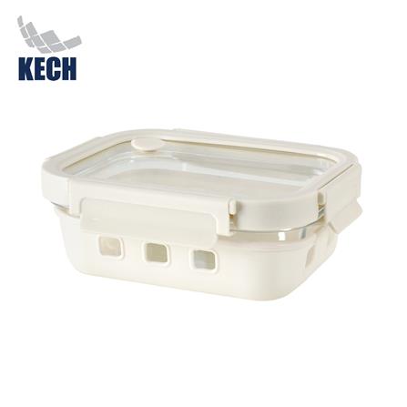 กล่องอาหารแก้ว KECH PEARLA 0.64 ลิตร สีครีม_0