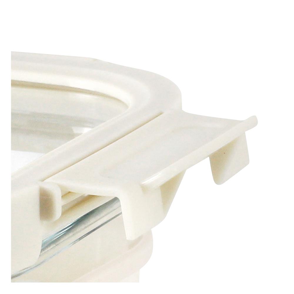 กล่องอาหารแก้ว KECH PEARLA 0.8 ลิตร สีครีม