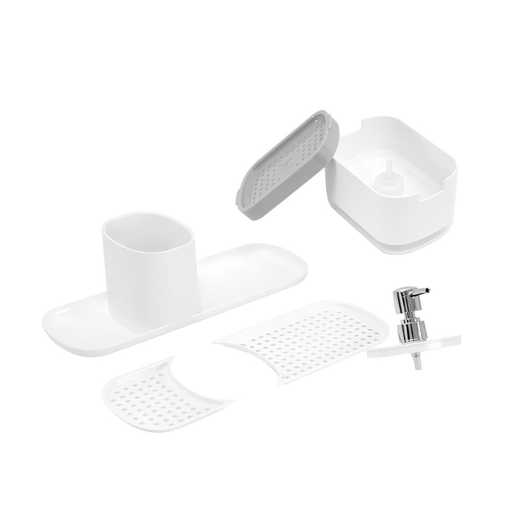 กล่องวางฟองน้ำพร้อมกดน้ำยาและขวดใส่น้ำยา ACCO 500 มล. สีขาว